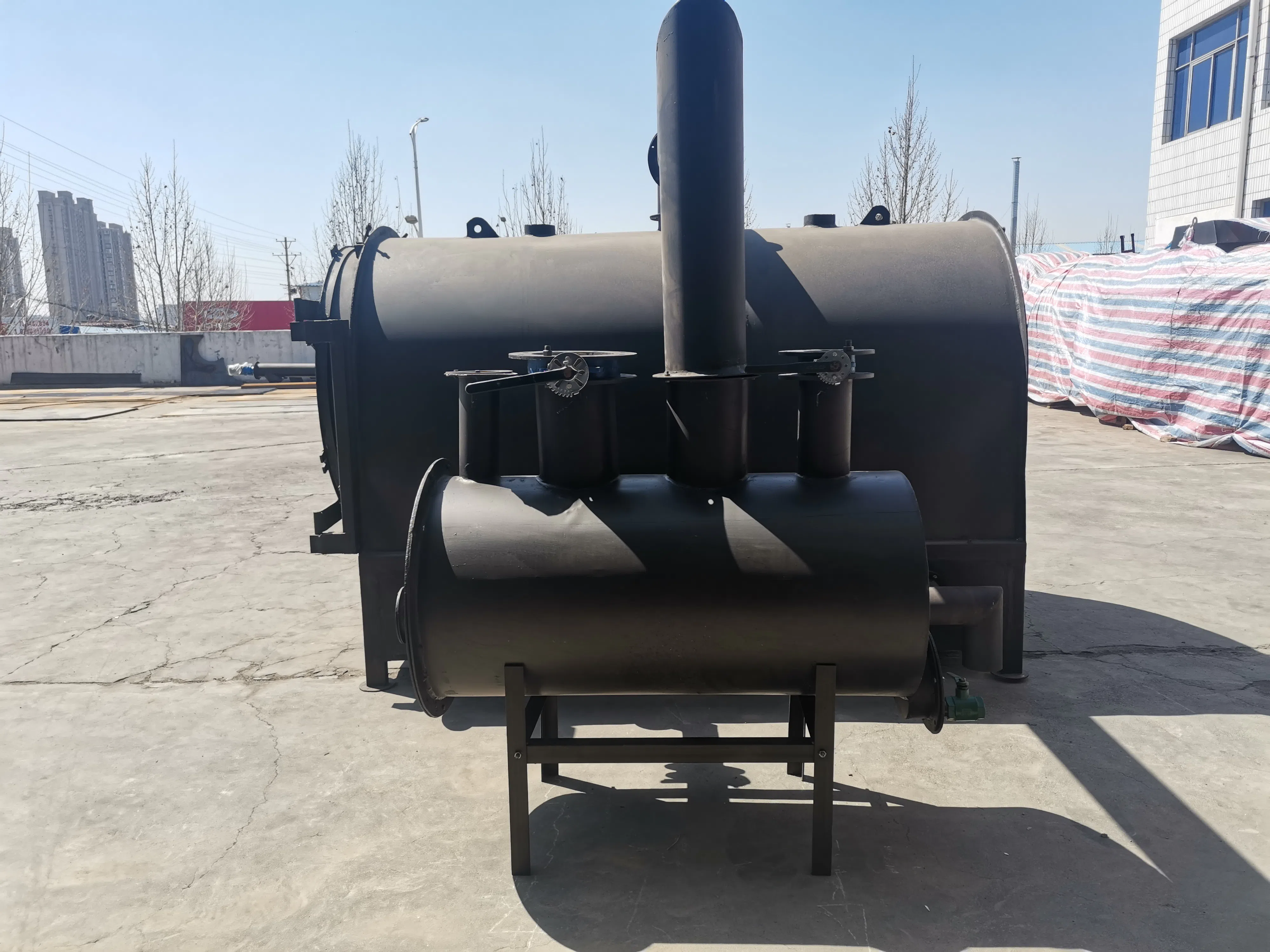 Horizontal Airflow Charcoal Making Furnace