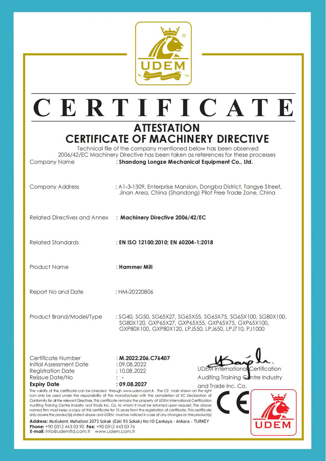 Company Certificate